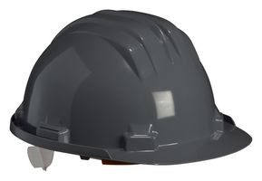 UCI HD/CLI/5-RS/BK Standard Safety Helmet, Black, HDPE, 6 Point PE Internal Harness, Slip Ratchet, With Sweatband