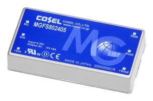 COSEL MGFS804805 Isolated Through Hole DC/DC Converter, ITE, DIP, 4:1, 80 W, 1 Output, 5 V