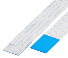GCT 10-10-D-0304-C-4-08-4-T FFC / FPC Cable, 10 Core, 1 mm, Opposite Sided Contacts, 12 ", 304 mm, White