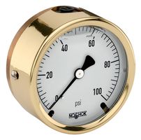 NOSHOK 25-310-60-PSI Pressure Gauge, 60 psi, -18 °C to 71 °C, 1/4" NPT, 300 Series