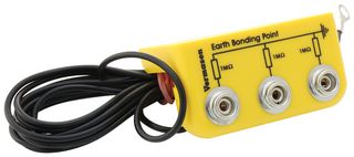 DESCO EUROPE / VERMASON 231275 Earth Bonding Point Bar, 3 Studs,  1Mohm Resistor, Ring Terminal Cord