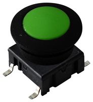 MEC 5ESH935+1SS09-12.0+AQW0902 Tactile Switch, Black, 5E Series, Top Actuated, Surface Mount, Round Button, 3.5 N, 50mA at 24VDC