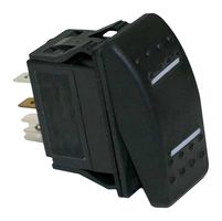 MULTICOMP PRO MPX5-234BNN-NABD-1NN-S Rocker Switch, IP67, On-Off-On, DPDT, Non Illuminated, Panel, Snap-In, Black