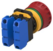 TE CONNECTIVITY - ALCOSWITCH PBES22N20R Emergency Stop Switch, 22mm, DPST-NO, Maintained, Screw, 10 A, 24 V