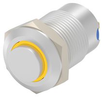 TE CONNECTIVITY - ALCOSWITCH AV1210E512R04 Vandal Resistant Switch, 12V LED, AV12 Series, 12 mm, SPST-NO-DM, Momentary, Round Raised, Natural