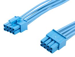 MOLEX 226196-2084 Cable Assembly, Mini-Fit Versa Receptacle to Mini-Fit Versa Receptacle, 8 Ways, 4.2 mm, 2 Row