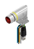 AMPHENOL CONEC 58-22017 Circular Cable Assembly, 5P+4S, Circular Receptacle to RJ45 Plug, 9 Ways, 19.7 ", 500 mm
