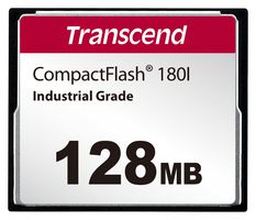 TRANSCEND TS128MCF180I Flash Memory Card, SLC NAND, Compact Flash Card, 128 MB