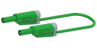 MULTICOMP PRO MP771094 Banana Test Lead, 4mm Banana Plug, Stackable, 4mm Stackable Banana Plug, 2.32 ", 59 mm, Green