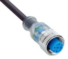 SICK YH2A15-100UB5XLEAX Sensor Cable, A Coded, Black, M12 Receptacle, Free End, 5 Positions, 10 m, 32.8 ft