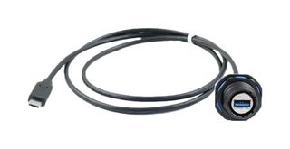 AMPHENOL SOCAPEX 31932N-050 USB Cable, 24Pos/9Pos, Type C Plug to Type A Receptacle, 500 mm, 19.7 ", USB 3.0