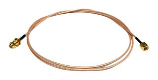 MUELLER ELECTRIC BU-4150031MM750 RF / Coaxial Cable Assembly, 29.6 ", 750 mm, RG316, SMA Bulkhead Jack, SMA Plug, 50 ohm