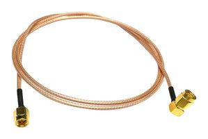 MUELLER ELECTRIC BU-4150030M1.5 RF / Coaxial Cable Assembly, 4.9 ft, 1.5 m, RG316, SMA Straight Plug, SMA Right Angle Plug