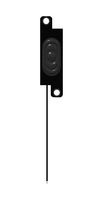 PUI AUDIO ASB05708CO-LW100-R Speaker, 200 Hz to 20 kHz, 8 ohm, 4 W, 86 dBA, Oval with Rectangular Frame, Panel Mount