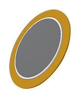 PUI AUDIO AB1548B Piezo Element, Bender, 4.8 kHz, 7500 pF, 15 mm Diameter, 0.21 mm Height, 2 kohm