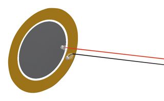 PUI AUDIO AB3526B-LW100-R Piezo Element, Bender, 2.6 kHz, 0.03 µF, 35 mm Diameter, 0.53 mm Height, 300 ohm
