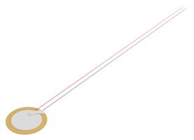 PUI AUDIO ABLF2742B-LW200 Piezo Bender, 4.2 kHz, 0.02 UF, 300 ohm, 27 mm D x 0.45 mm H