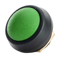 ITW SWITCHES 59-513 Industrial Pushbutton Switch, 59 Series, 13.6 mm, SPST-NO-DB, Momentary, Round, Green