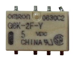 OMRON ELECTRONIC COMPONENTS G6K-2F-Y DC5 Signal Relay, 5 VDC, DPDT, 1 A, G6K Series, Surface Mount, Non Latching