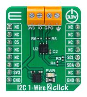 MIKROELEKTRONIKA MIKROE-6058 Add-On Board, I2C 1-Wire 2 Click, MikroE mikroBUS Compatible Development Boards