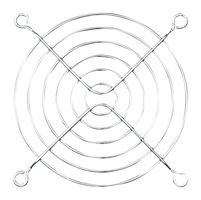 HIGHLAND HIG-W92 Fan Finger Guard, Steel - Wire Form, 92mm Axial Fans, 82.5 mm, Bright Nickel Chrome