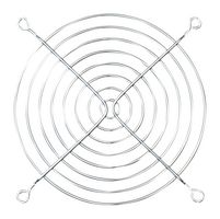 HIGHLAND HIG-W120 Fan Finger Guard, Steel - Wire Form, 120mm Axial Fans, 104.8 mm, Bright Nickel Chrome