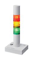 PATLITE PHE-3FB3N-RYG Signal Tower, 3 Tier, Amber/Green/Red, 80 dB, USB, Flashing, 4 Tone, 24 VDC, IP20, PHE Series