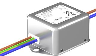 TE CONNECTIVITY - SCHAFFNER FN2560-1-04-C00 Power Line Filter, Medical, 300 V, 1 A, Single Phase, 2 Stage, Chassis Mount