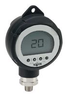 NOSHOK PGE20-160PSIC-2-2-RCP Pressure Gauge, Digital, Compound, -15 psi to 160 psi, ±2.5% FS, 1/4" NPT Male, Rubber Case