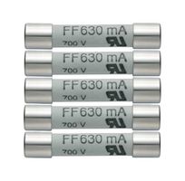 TESTO 0590 0007 Test Accessory, 600V, 630mA, 5Pc, Spare Fuse Set, Testo 760-1/-2 Series Digital Multimeters