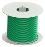 CAL TEST ELECTRONICS CT2799A-5-100 Wire, Silicone, Green, 18 AWG, 195 x 0.07mm, 328.08 ft