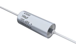 KEMET T550B107M060AT Tantalum Polymer Capacitor, 100 µF, ± 20%, 60 V, B, 0.1 ohm, Axial Leaded
