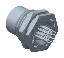 AMPHENOL LTW M12A-05PFFP-SF8002 Sensor Connector, M Series, M12, Female, 5 Positions, PCB Socket, Straight Panel Mount
