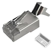 MH CONNECTORS MHRJC6R122N Modular Connector, w/Cable Clamp, RJ45 Plug, 1 x 1 (Port), 8P8C, Cat6, Cable Mount