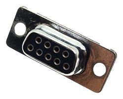 ITT CANNON 121073-2305-D D Sub Connector, Standard, Receptacle, Original D Series, 9 Contacts, DE, Solder Cup