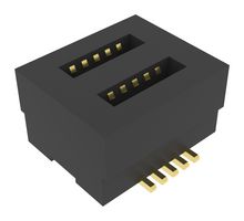 AMPHENOL COMMUNICATIONS SOLUTIONS 10165431-101000LF Mezzanine Connector, Receptacle, 0.5 mm, 2 Rows, 10 Contacts, Surface Mount, Phosphor Bronze