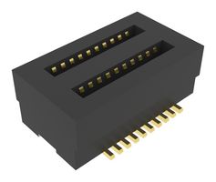 AMPHENOL COMMUNICATIONS SOLUTIONS 10165431-102000LF Mezzanine Connector, Receptacle, 0.5 mm, 2 Rows, 20 Contacts, Surface Mount, Phosphor Bronze