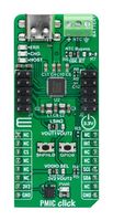 MIKROELEKTRONIKA MIKROE-6201 Add-On Board, PMIC Click, MikroE mikroBUS Compatible Development Boards