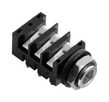 AMPHENOL AUDIO ACJS-MHDR Phone Audio Connector, Stereo, 6.35mm, 3 Contacts, Jack, Panel Mount