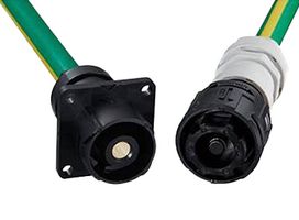 HIROSE / HRS EM30M-BJ-1SCA-K(81) High Power Connector, 1 Pos, EV30M Series, Jack, 1 kV, 200 A, Panel Mount, Crimp