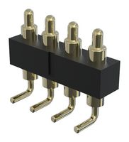 MULTICOMP PRO MP015224 Spring Loaded Connector, Pogo Pin Header, 2.54 mm, 1 Row, 4 Contacts
