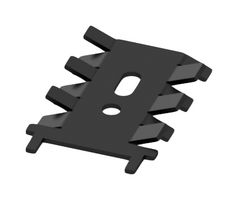 FISCHER ELEKTRONIK FK 236 CB SA CB Heat Sink, Anodised Black, 18 K/W, SOT-9, SOT-32, TO-3, TO-66, 23.4 mm, 5 mm, 35.8 mm