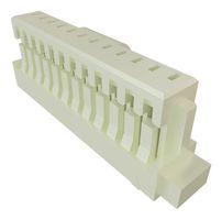 SAMTEC ISS1-12-L Connector Housing, w/Latch, White Nylon, 1Row, MicroMate ISS1 Series, Receptacle, 12 Ways, 2.54 mm