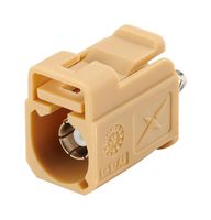 TAOGLAS FK2FIVV RF / Coaxial Connector, Code I, Beige, FAKRA Coaxial, Straight Jack, Crimp, 50 ohm, RTK031, TGC-302