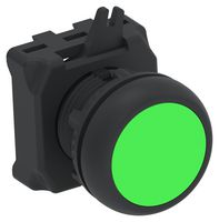 TE CONNECTIVITY - ALCOSWITCH IPE22FLGR Industrial Pushbutton Switch, IPE Series, 22.5 mm, SPST-1NC / 1NO, Momentary, Round Flush, Green