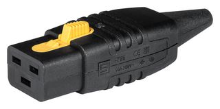 SCHURTER 3-152-191 IEC Power Connector, Rewireable, V-Lock, IEC C19 Socket, 16 A, 250 VAC, Screw, Cable Mount