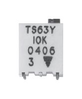 VISHAY TS63Y203KR10 Trimmer, Multi Turn, Cermet, Top Adjust, 20 kohm, Surface Mount, 15 Turns
