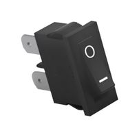 WURTH ELEKTRONIK 471013264142 Rocker Switch, SPST-NO, Non Illuminated, Panel, Snap-In, Black, WS-RSTV Series