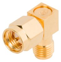 AMPHENOL SV MICROWAVE 2994-6001 RF / Coaxial Adapter, SMA, Jack, SMA, Plug, Right Angle Adapter, 50 ohm