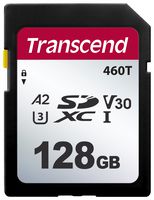 TRANSCEND TS128GSDC460T-VS1 Flash Memory Card, NAND, SDXC Card, Class 2, Class 30, 128 GB